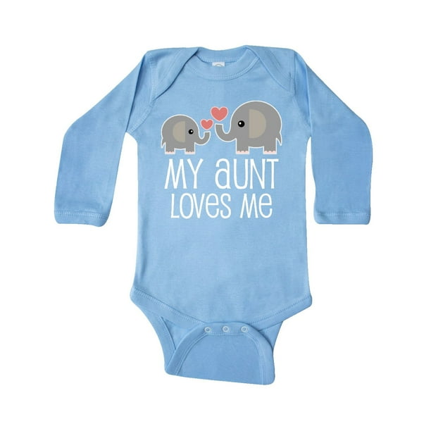 inktastic My Aunt Loves Me Niece Gift Long Sleeve Creeper